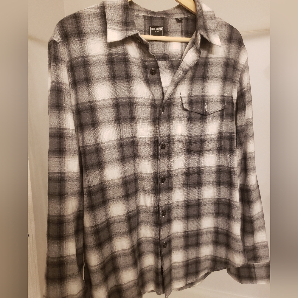 Todd Snyder Gray Plaid Shirt